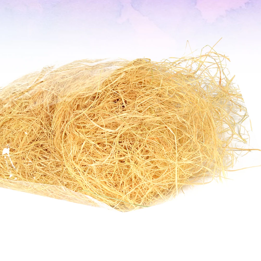 Paquete de rellenos de cajas de recuerdos de boda con filamento de rafia, cesta de embalaje de regalo ecológica de 150g, rellenos de cajas de embalaje de Material triturado, 1 paquete