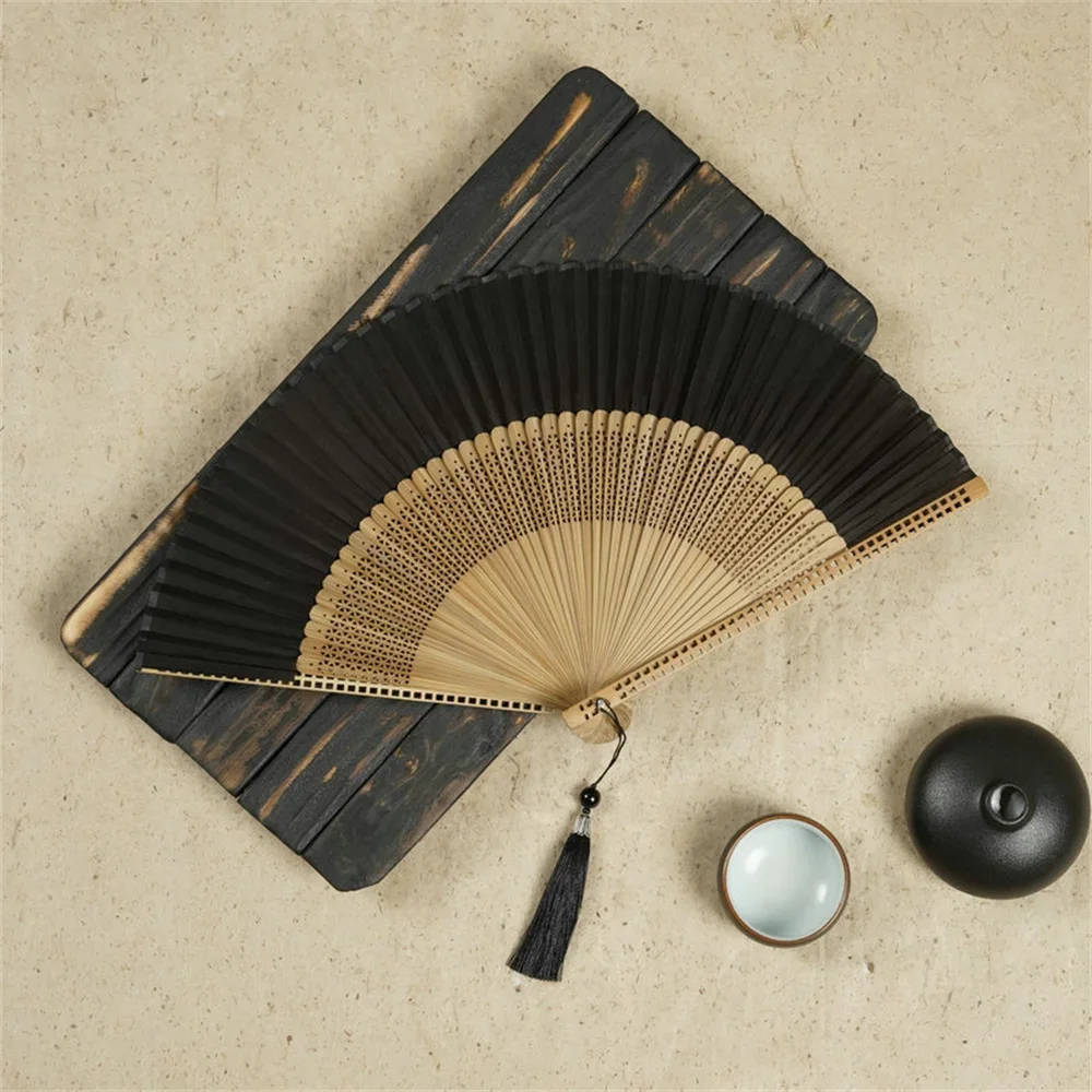 Chinese Style Bamboo Folding Fan, Classical Carving Craft