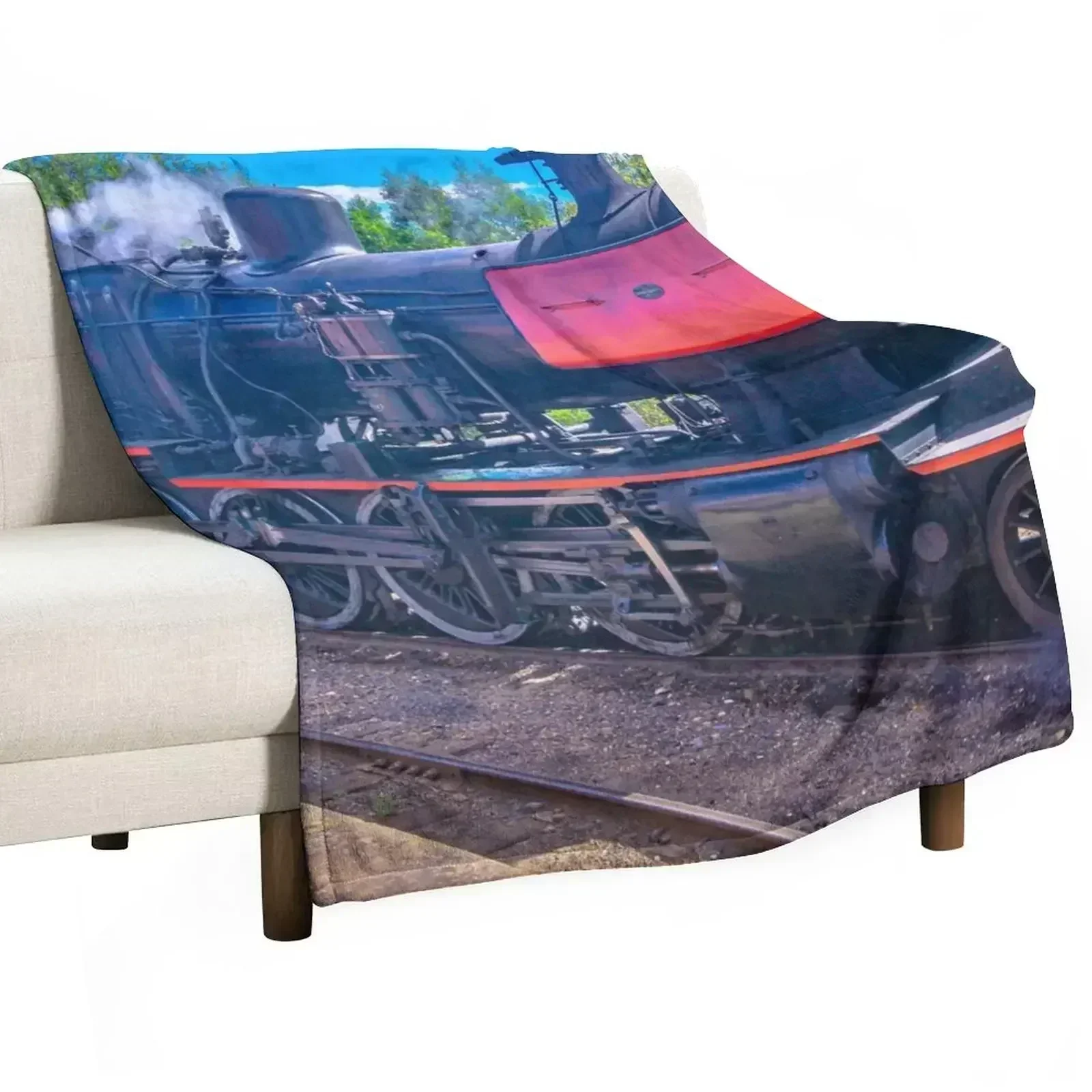 Steam Train in Castlemaine Throw Blanket Blankets For Sofas Decorative Beds Flannels Thin Luxury Brand Decorative Sofas Blankets