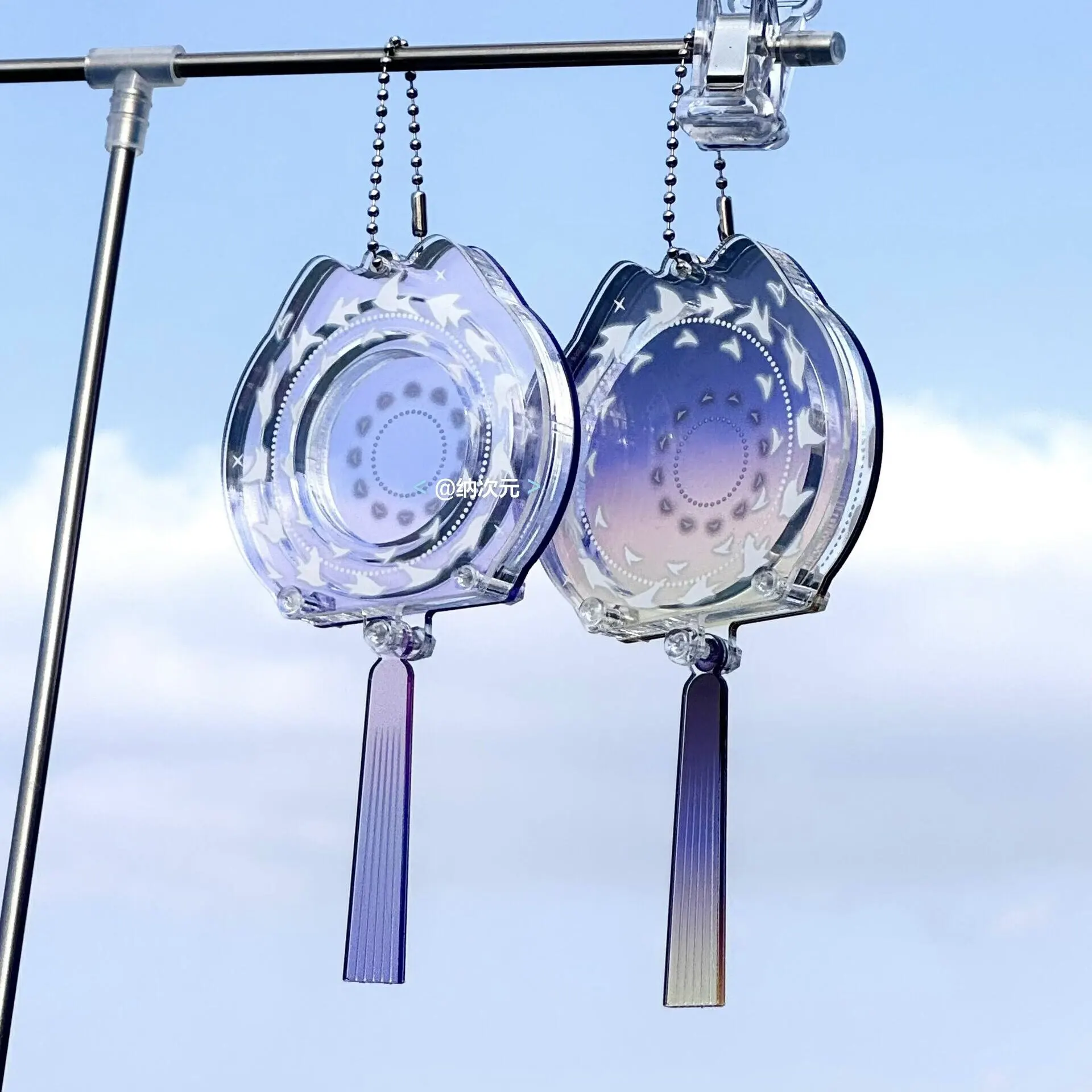 Wind Chime Bar Brick Valley Beauty 58mm Acrylic Millet Pendant Gradual Change Color High Value Animation Badge Display