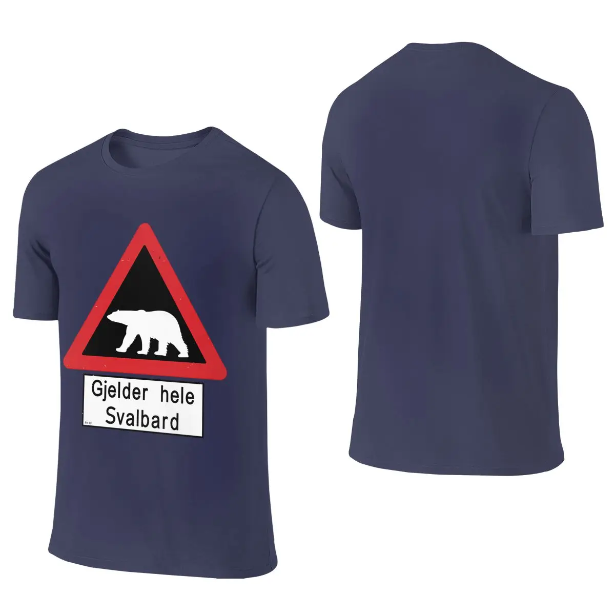 Svalbard Beware Of Polar Bears Sign - Gjelder Hele Sports Reversible T-shirt Forest-Style Fresh   Cotton Tee
