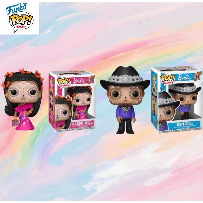 

In Stock FUNKO POP Original Mexico Day of The Dead Barbie Ken Barbie Can Model Collection Holiday Gifts