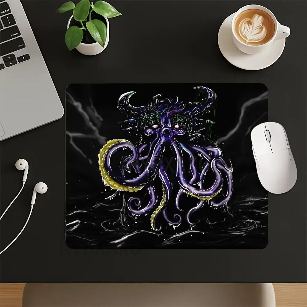 

HYBXAXC Small Mouse Pad Dark Fantasy Octopus Monster Non Slip Mat Computer Keyboard Wireless Mouse Boy Girl Gift for CS DOTA