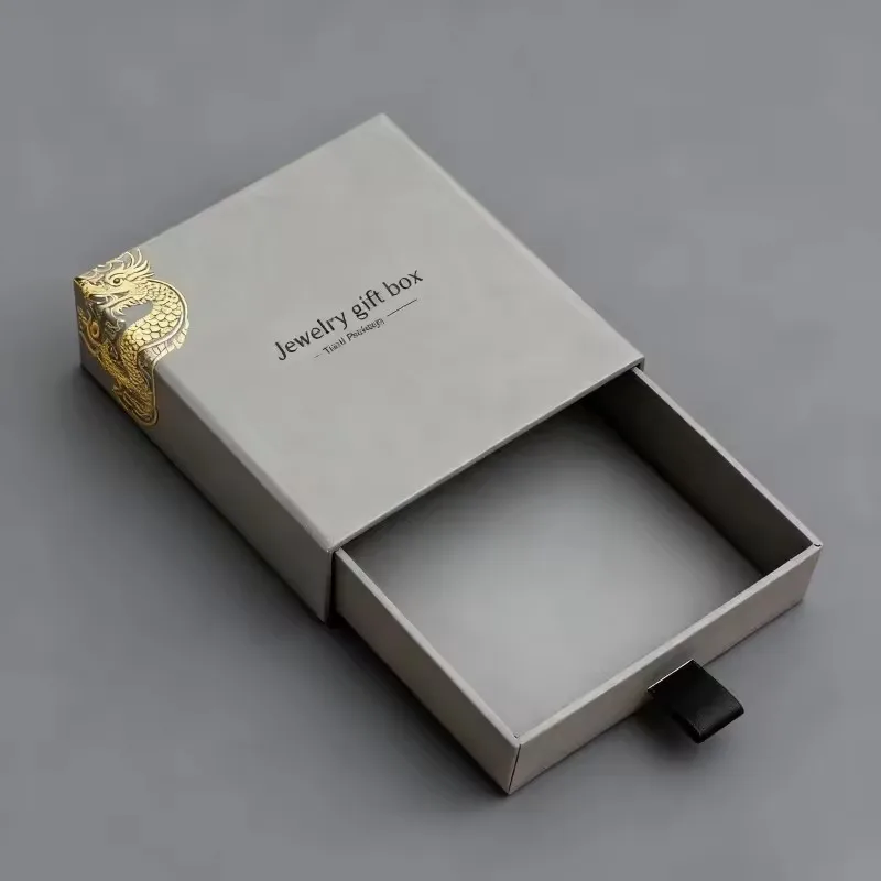 

50pcs Customized Cardboard Paper Luxury Bracelet Jewelry Box Gift Packaging Box with Earrings Necklaces and Ring Bags Drawer Box