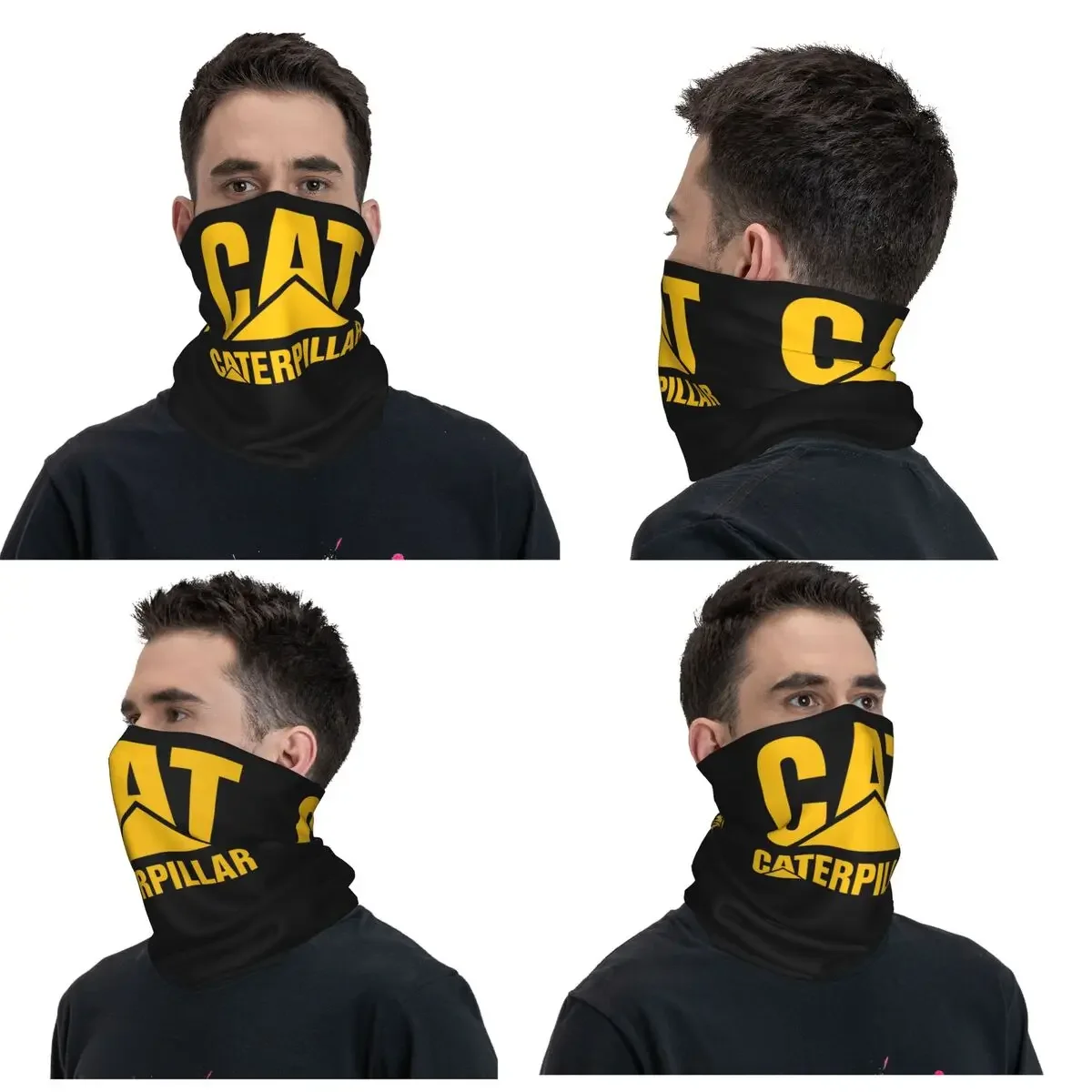 Cat-caterpillar Logo Bandana Neck Cover Printed Magic Scarf Multi-use Balaclava Riding For Men Women Adult All Season