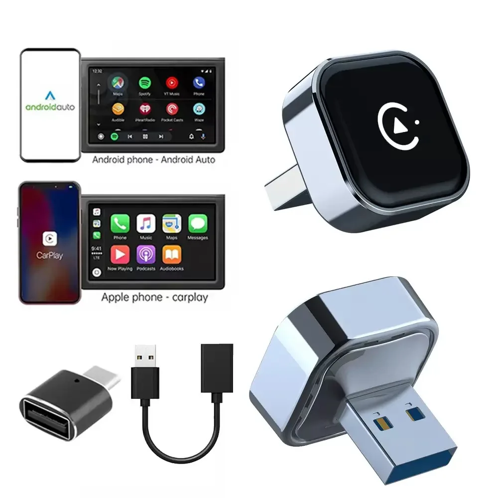 

New Super Mini Carplay AI Box Wired to Wireless CarPlay&Android Auto 2in1 Box 5GHz WiFi5 for 99% Original Wired CarPlay/Auto Car
