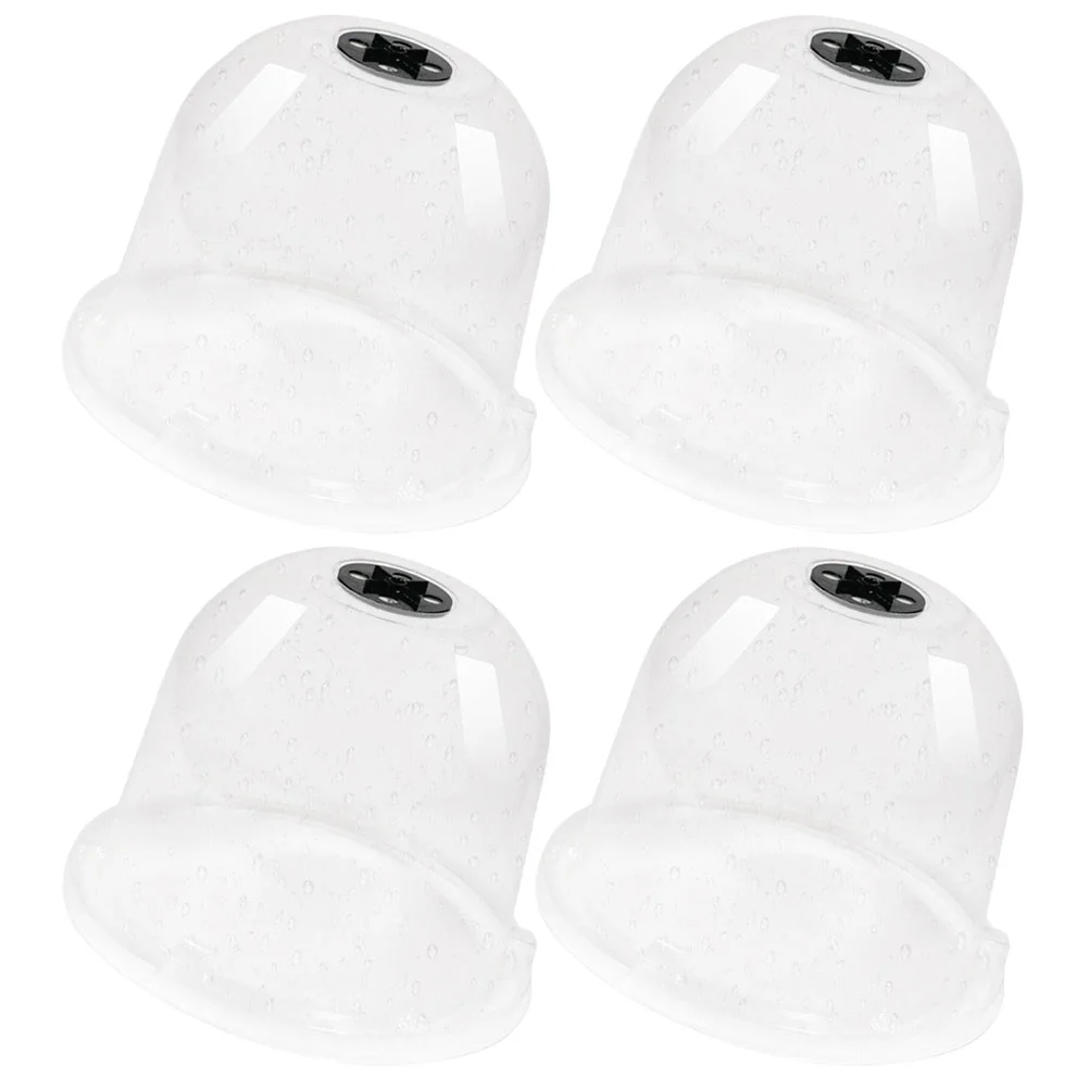 4 Pcs Plastic Breathable Planting Protective Cover Garden Cloches Indoor Plants Humidity Domes Outdoor Bell Shaped