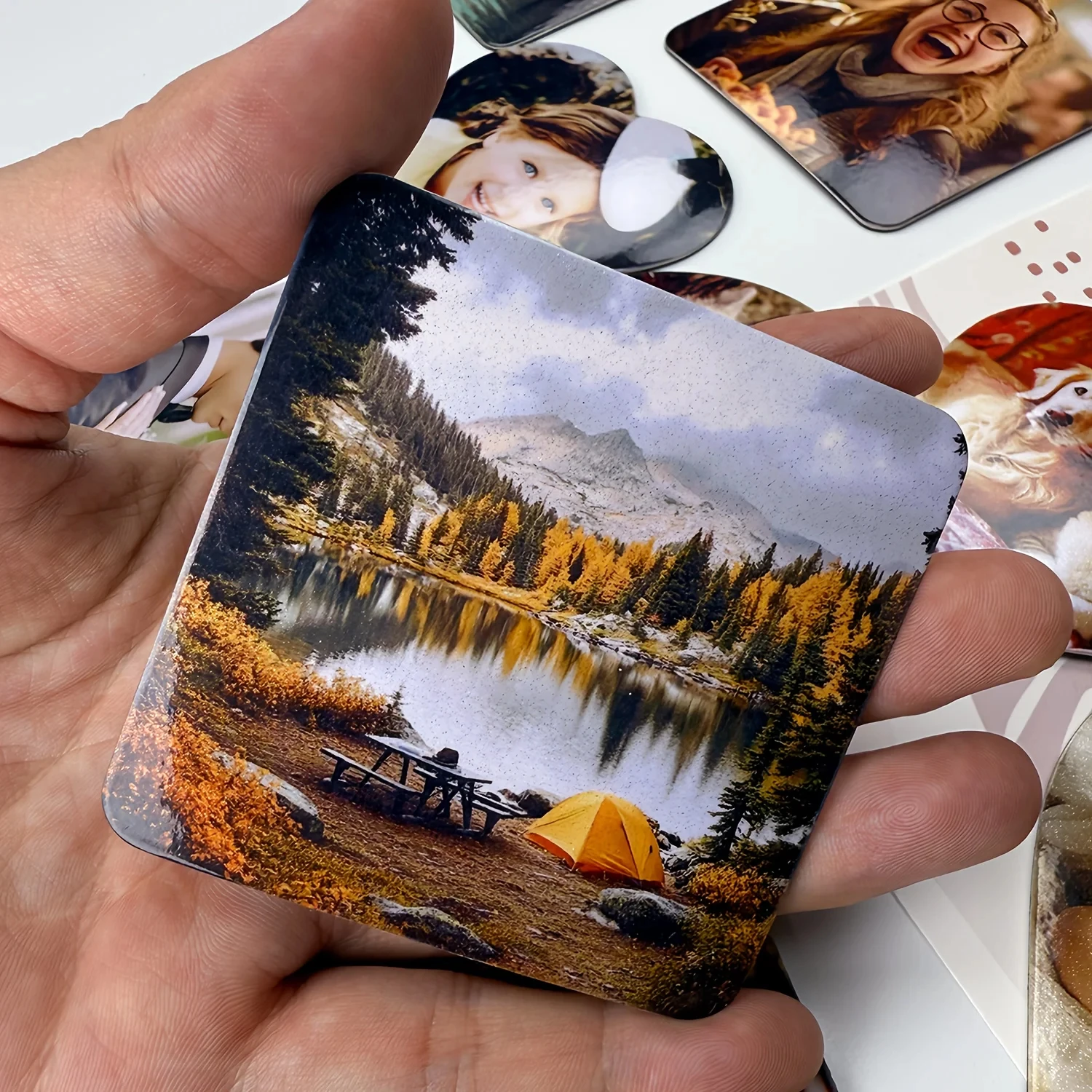 1/2/5pcs Custom Logo Photo Fridge Magnets, Personalized Picture Refrigerator Magnets, Premium Custom Photo Magnets Kitchen Decor
