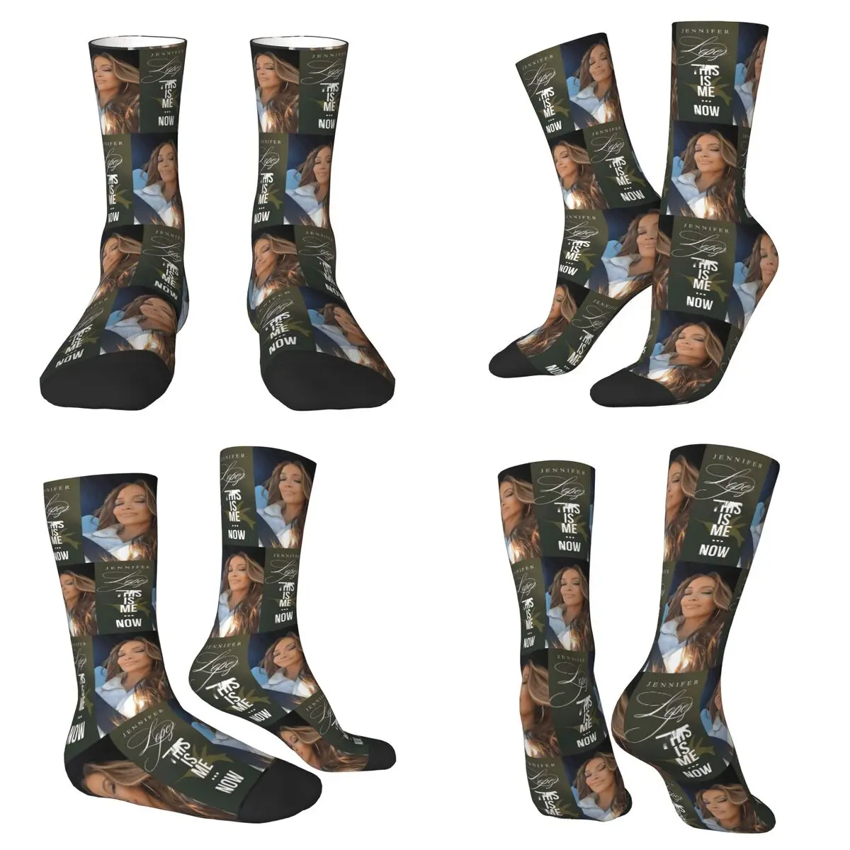 

Jennifer Lopez This Is Me Now Inspired Aesthetic Portrait Socks Super Soft Stockings All Season Long Socks Accessories Unisex