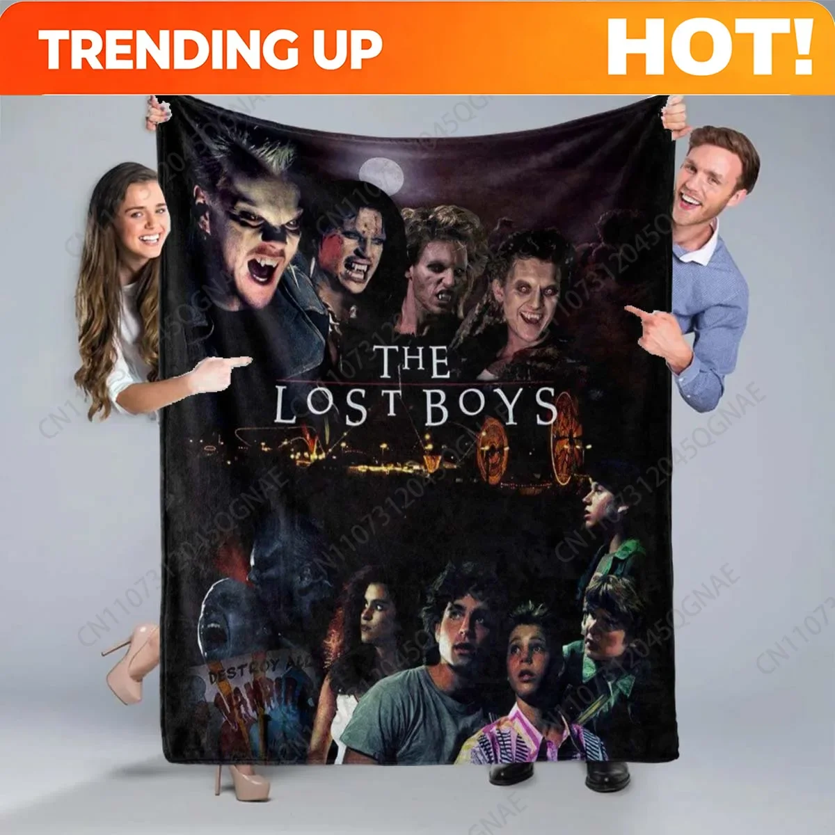 [Cozy Flannel Throw] Lost Boys Themed Flannel Throw Blanket - Soft, Cozy & Warm for All Seasons | Perfect Gift for Birthdays & F