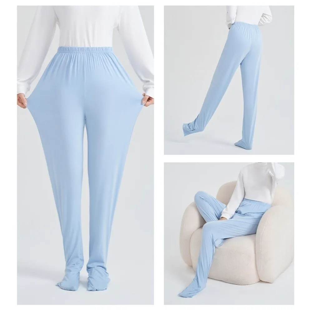 Loose Pregnant Woman Sleeping Pants Breathable Comfortable Pajama Pants Soft Elastic Waist Baggy Pantyhose Air-conditioned Room