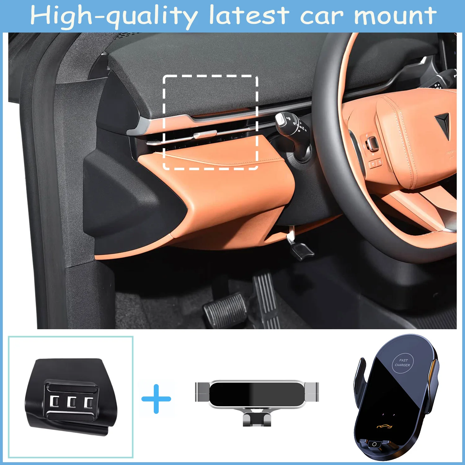 For Changan Deepal S05 2024 2025 2026 car phone holder Mount Automatic Locking Cell Phone Vehicle-Specific Charging Holder