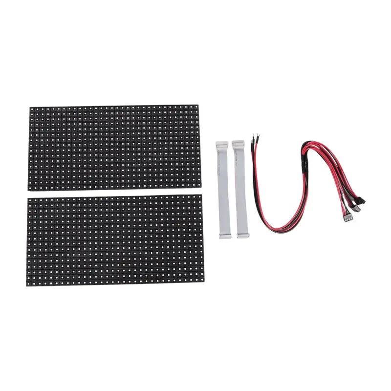 

2Pcs P10 Full Color Outdoor LED Module HUB75 SMD3535 32X16 Pixels LED Display Panel 320X160mm 1/4S Driver-New