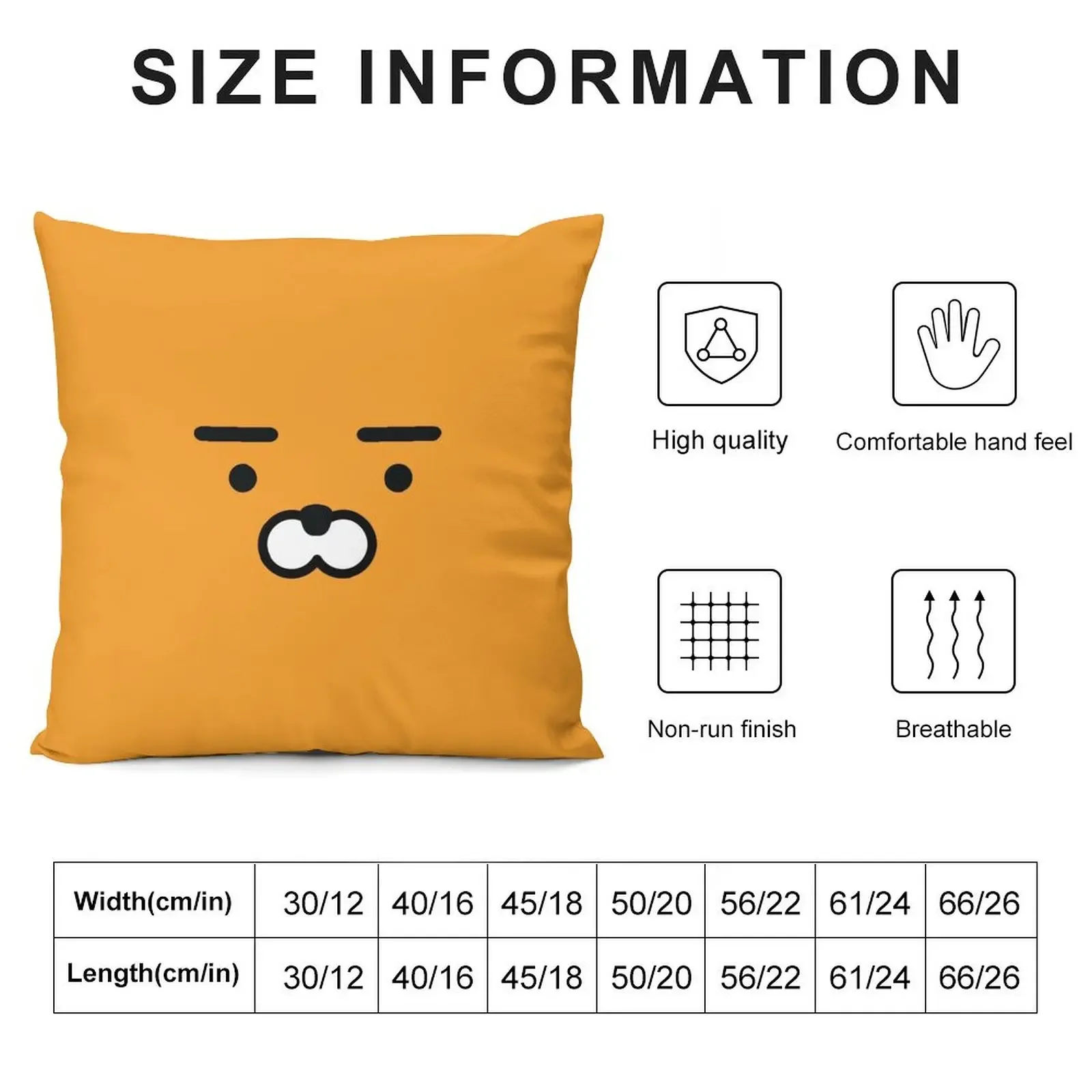 Kakao Ryan Throw Pillow Sofa Covers For Living Room Christmas Covers pillow