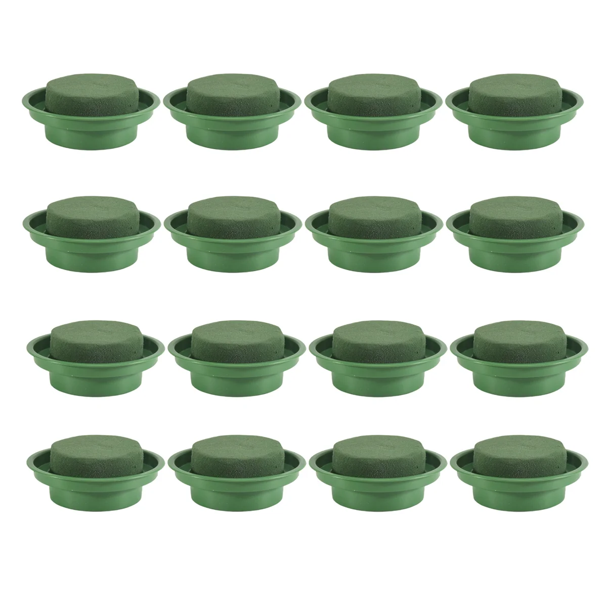 

A76I 16Packs Floral Foam Rounds in Bowls DIY Flower Arrangement Kit Green Round Wet Flower Foam Blocks for Artificial Flower