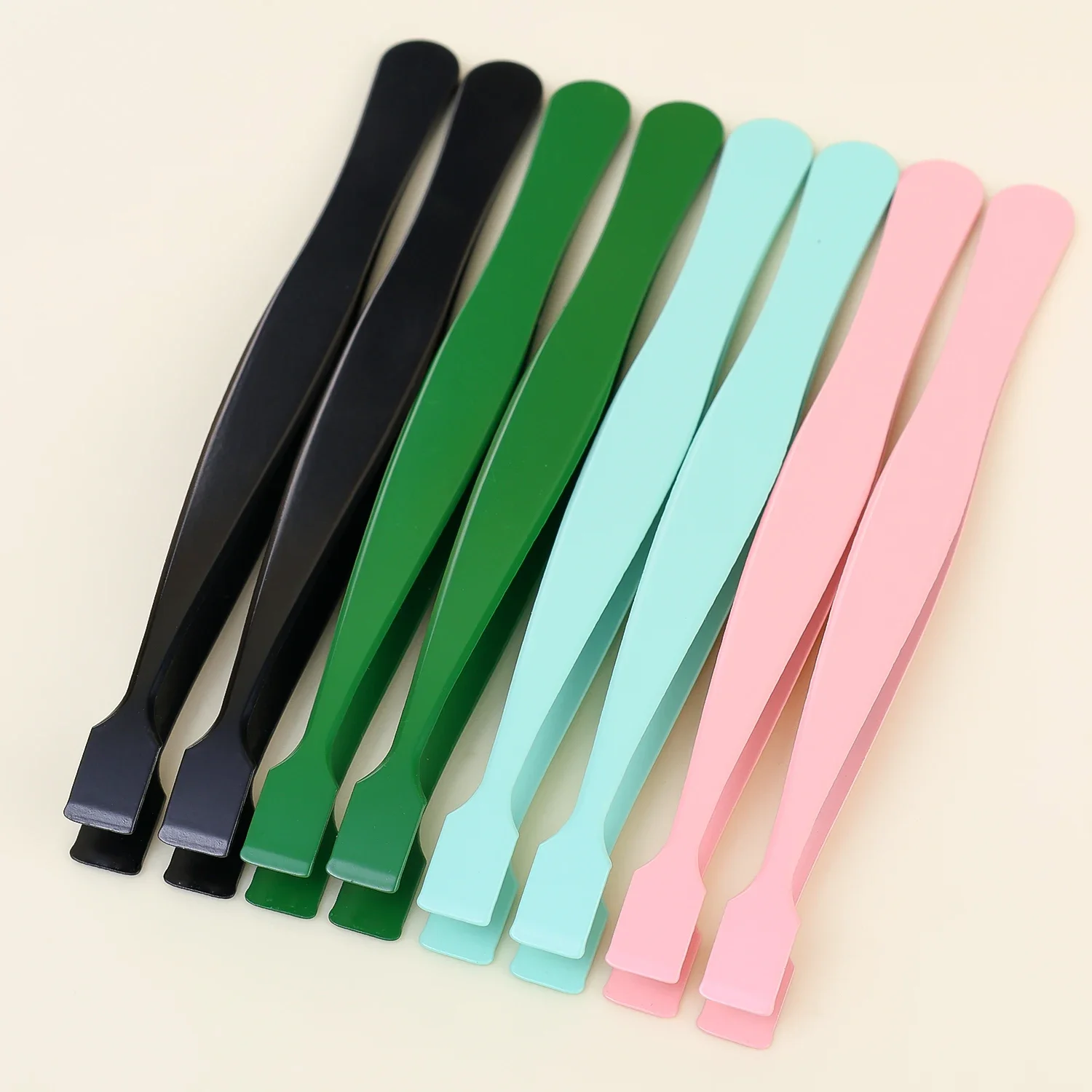 1/4pcs 휴대용 하단 속눈썹 핀셋 전문 고정밀 특수 눈 핀셋 DIY 속눈썹 애플리케이터 메이크업 도구