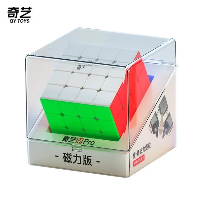 [Picube] QiYi M Pro 4x4x4 Cube Magnetic 4x4 M Pro Professional Speed Cube Magnes bez naklejek Magiczne zabawki edukacyjne