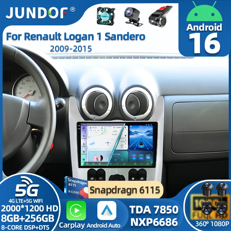 

Android 16 For Renault Logan 1 Sandero 2009 2010 2011 2012 - 2015 Largus Dacia Duster Car Radio Multimedia Player Carplay Stereo