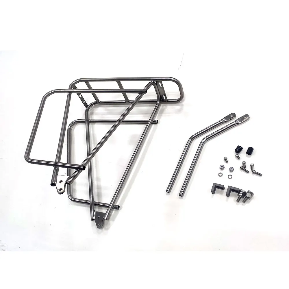 Titanium Bike  parts Front rack cargo carrier and Rear Luggage Rack for gravel road bike mtb bicycle