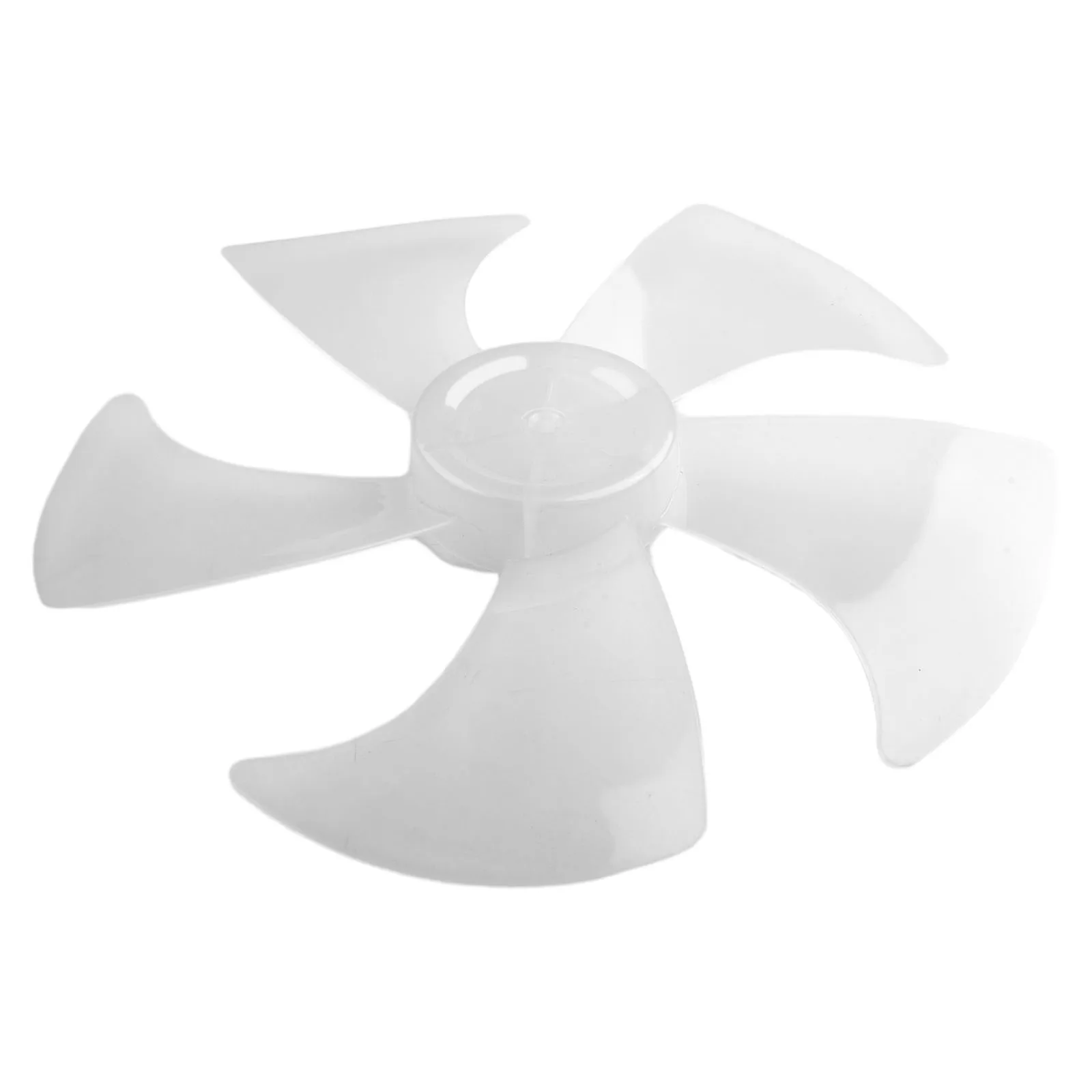 Replacement 14 Inch Plastic Fan Blade with Five Leaves and Nut Cover for Pedestal Stand Fan Desk Fan Accessory