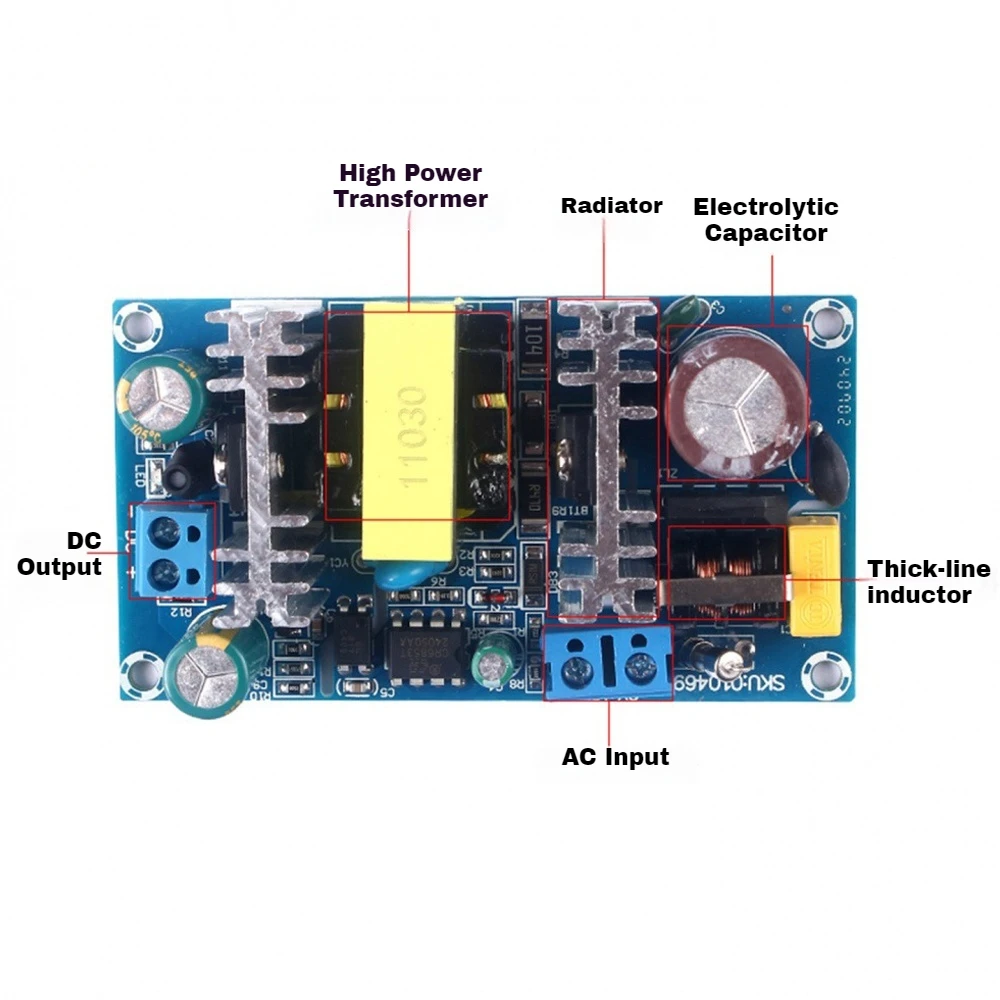 AC100-240V To DC15 3A 45W Isolated Power Supply Voltage Stabilizing Power Supply Board DC15V 3A Switching Power Supply Module