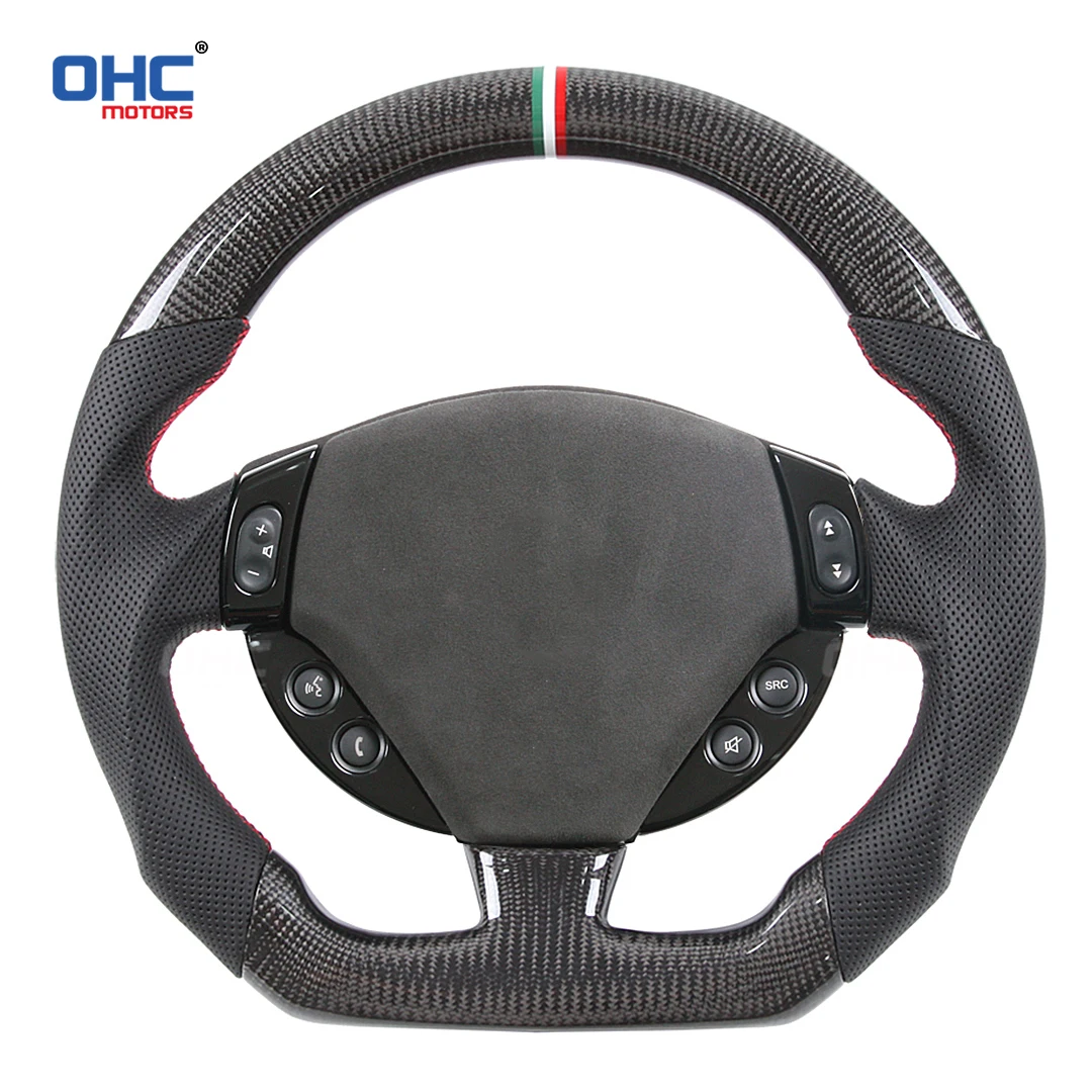 

Real Carbon Fiber steering wheel for Maserati Ghibli Levante Quattroporte Granturismo GT Convertible