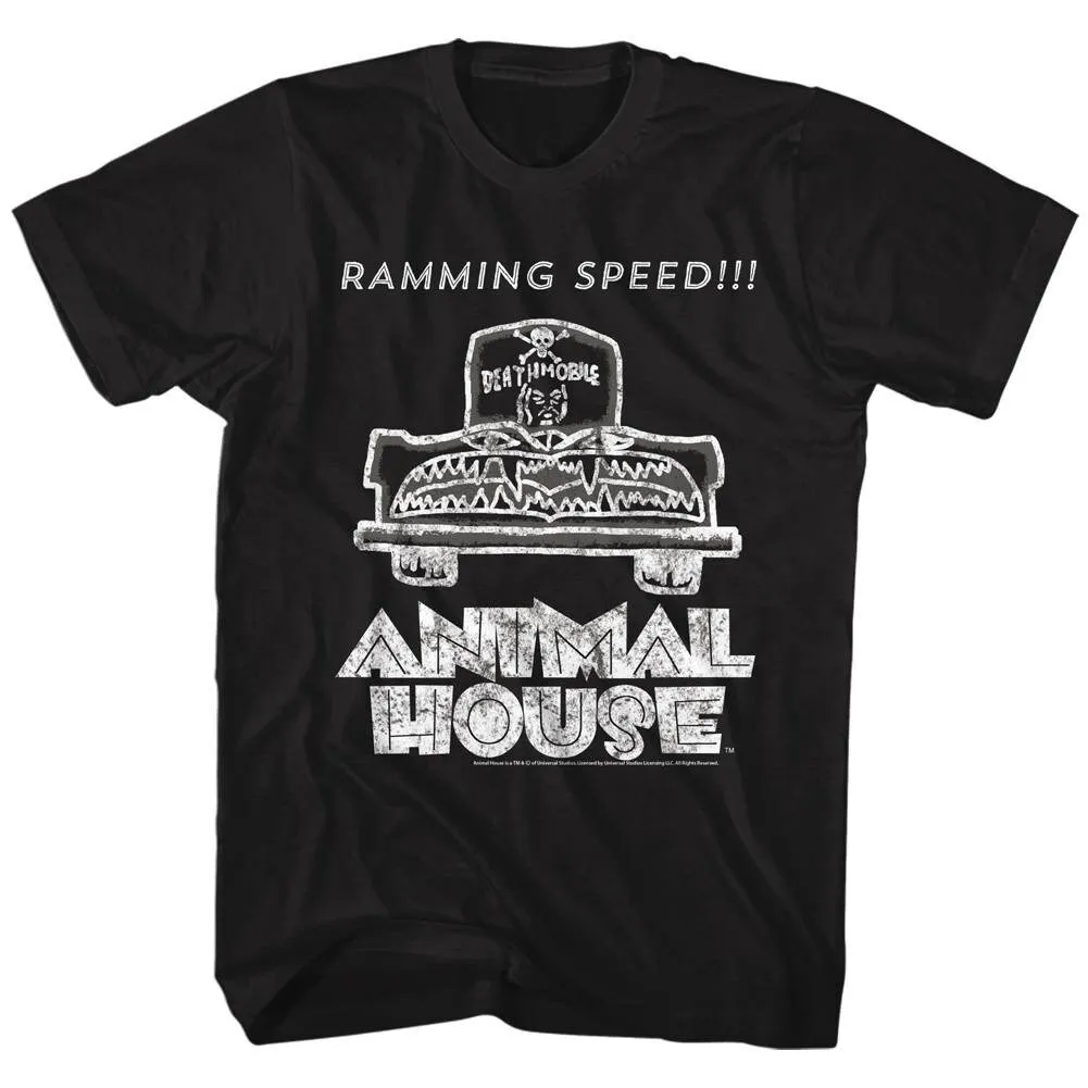 Animal House Ramming Speed Black Adult T Shirt