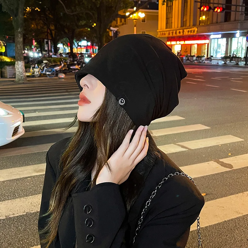 2022 New Skullies Beanies Hats Women Pile Caps Bonnet Beanie Hat Female Warm knitted Smiley Cover Head Caps Confinement Hat