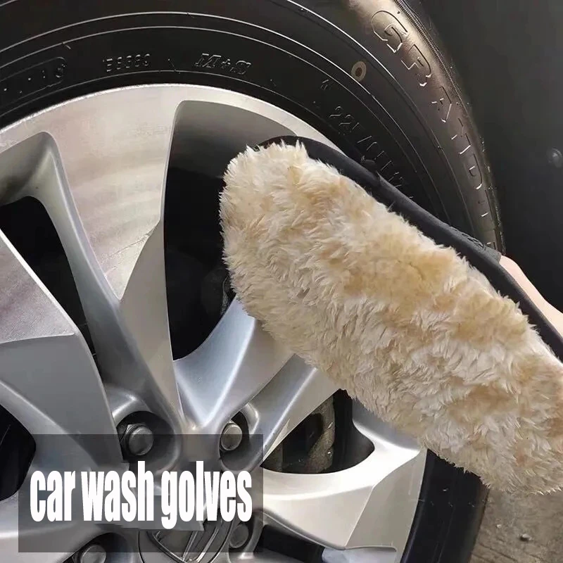 Car Wash Mitt cleaning a vehicle grille and exterior trim area