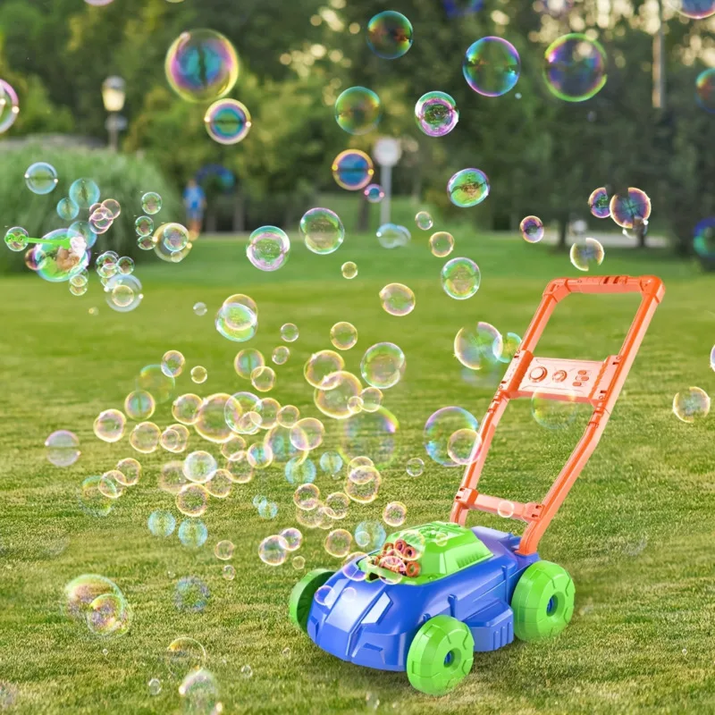 Trolley Bubble Machine com música para crianças, sabão, Electronic Bubble Mower, Walker, Outdoor Game Toys