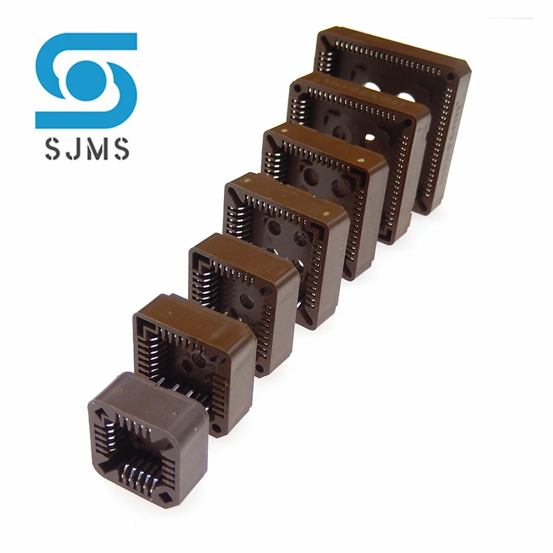 5Pcs PLCC IC Socket PLCC20 PLCC28 PLCC32 PLCC44 PLCC52 PLCC68 PLCC84 SMD DIP PLCC Socket Adapter In Stock 20 28 32 44 68 84 Pin