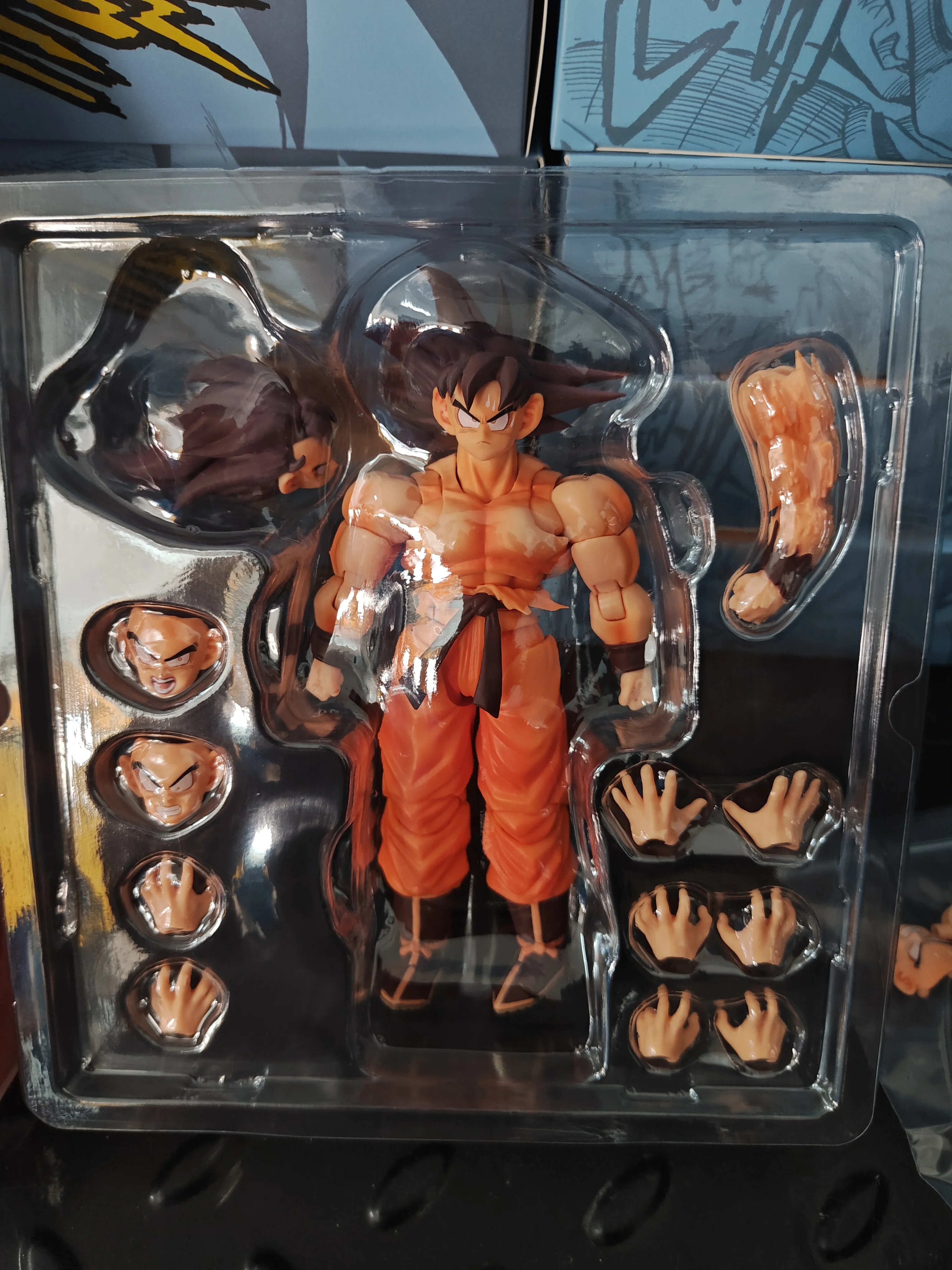 Novo-quente wow super ação estúdio 1/12 dragon ball anime figura kaiouken son goku estatueta de ação coletar goku modelo brinquedos presente do miúdo