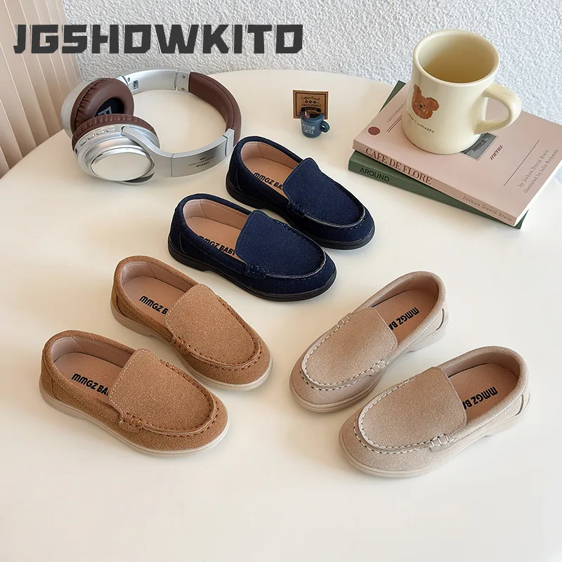 Kids Casual Shoes for Boys British Style Moccasins Fashion Classic Children Loafers Slip-on Soft for Wedding Party Spring Autumn