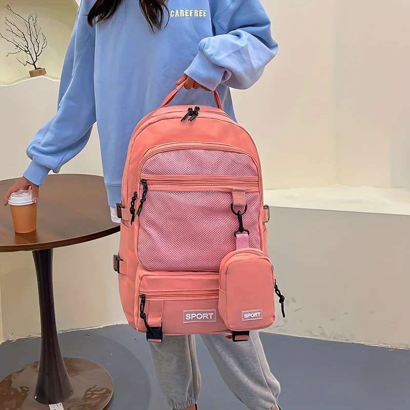 Large Capacity Multi Functional Travel Backpack, Laptop School Bags Backpacks with Mesh Coin Purse School Bags for Girls Mochila