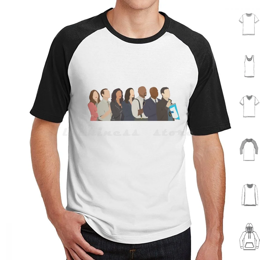 Brooklyn Nine Nine Team T Shirt Big Size 100% Cotton Brooklyn Nine Nine Jake Peralta Captain Holt Amy Santiago Boyle Linetti