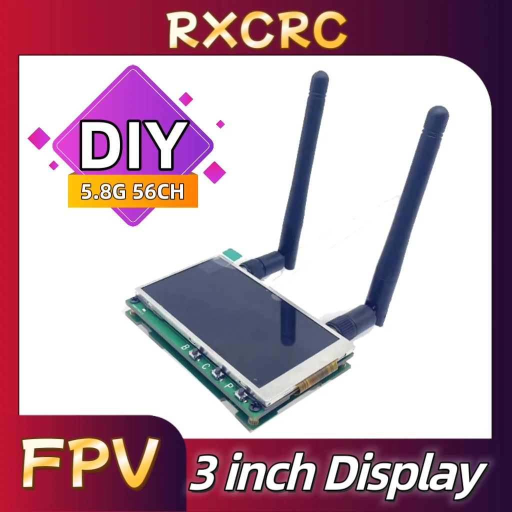 RXCRC 5.8G 600mW VTX الارسال 1200TVL 2.5mm كاميرا FPV 3 بوصة هوائيات مزدوجة رصد لطائرات بدون طيار RC FPV طويلة المدى الثابتة الجناح. #5