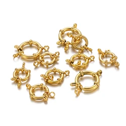 4Pcs Stainless Steel Spring Ring Clasps Clavicle Necklaces Hooks DIY Jewelry 8 Shape Connectors Findings Supplies