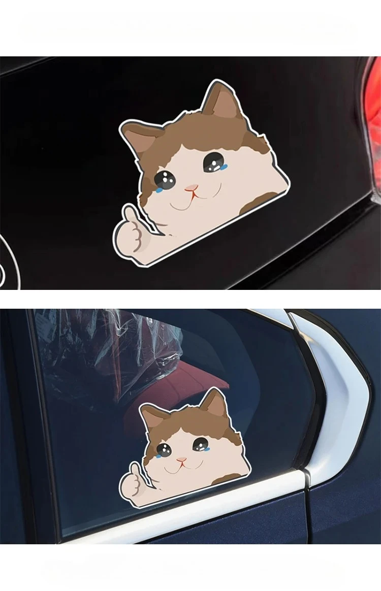 

Personality Cartoon Animation Cat Car Stickers Rear Windscreen Cover Scratches Vinyl Decals Car Accessories Decorative