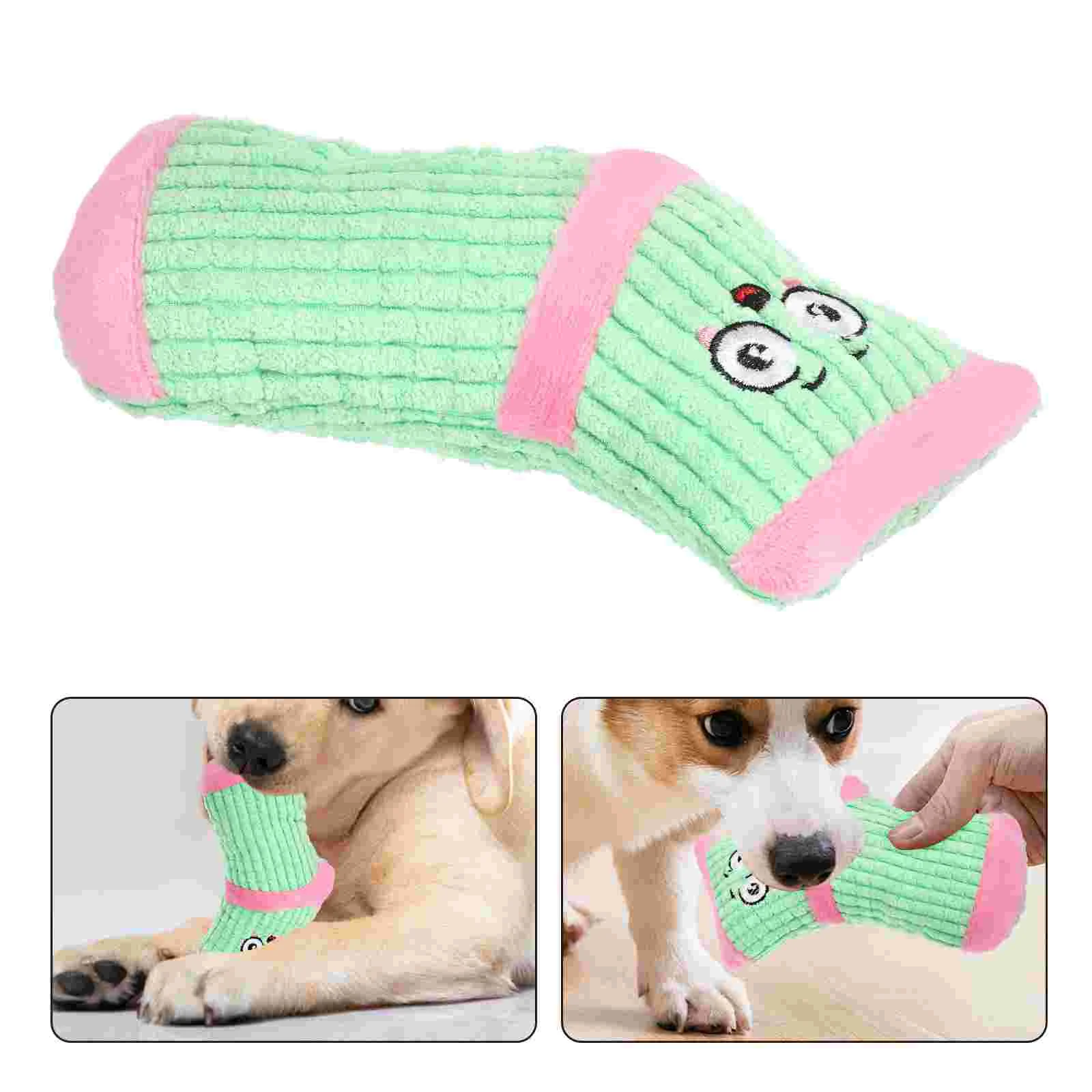Jouet en peluche en forme de dessin animé pour animal de compagnie, jouet coule propre pour chiot, petit chien grinçant, mâcher