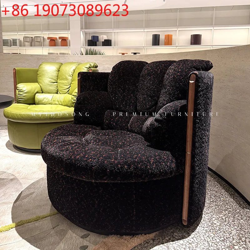 

Винтажное кресло-софа Chenier для гостиной/кабинета, вращающееся кресло для отдыха с высокой спинкой