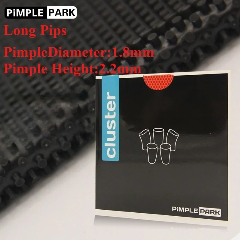 

PIMPLE PARK Table Tennis Rubber Concealed Cured Long Pimples OX Pimple Diameter: 1.8mm&Height: 2.2 Mm Ping Pong Rubber
