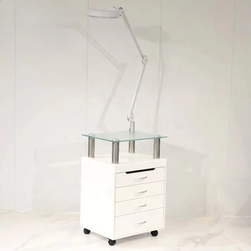 

Salon Furniture Multifunctional Locker Storage Tools Small Side Cabinet with Light
