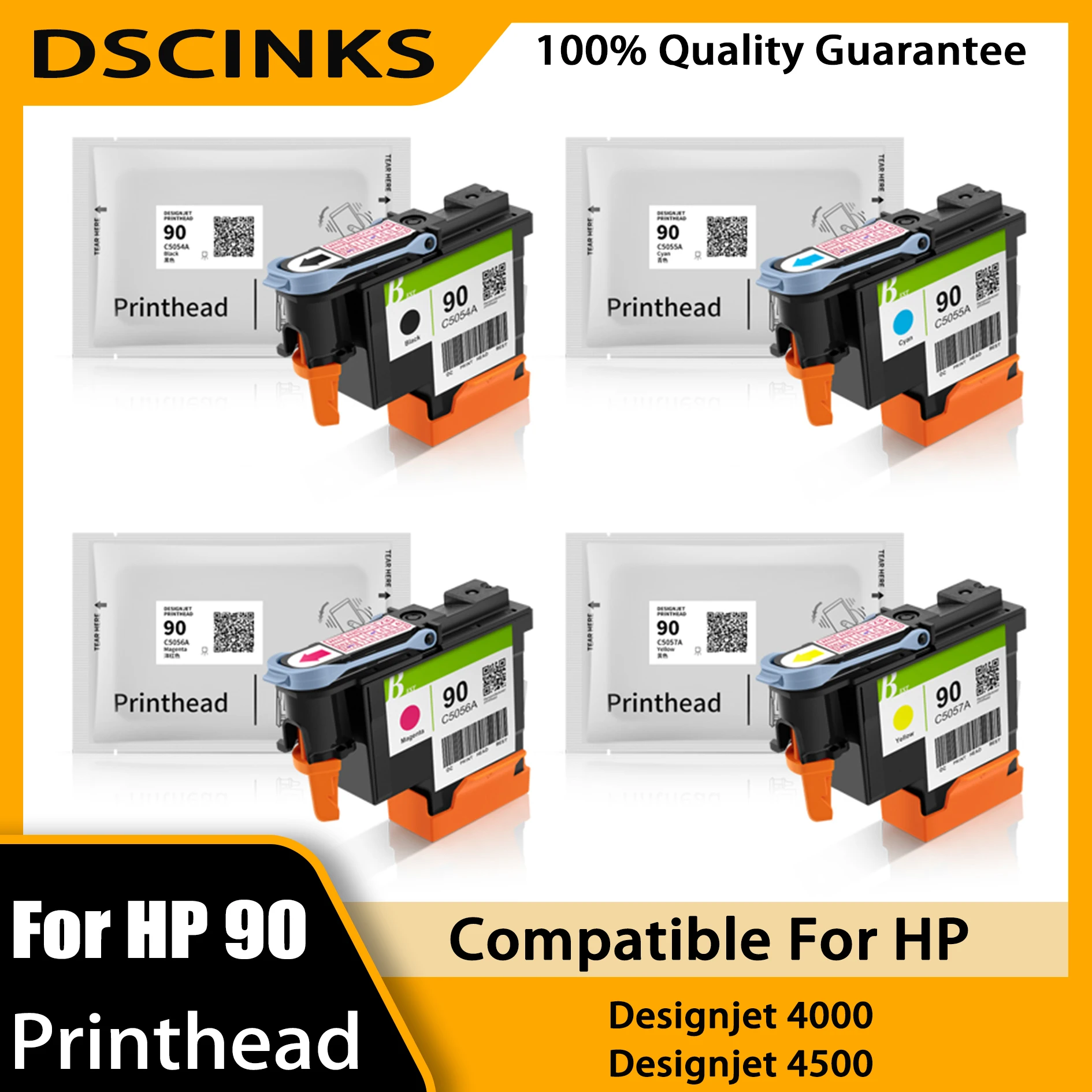 

For HP 90 C5054A C5055A C5056A C5057A Printhead For HP Designjet 4000 4000ps 4020 4020ps 4500 4500mfp 4500ps 4520 4520ps Printer