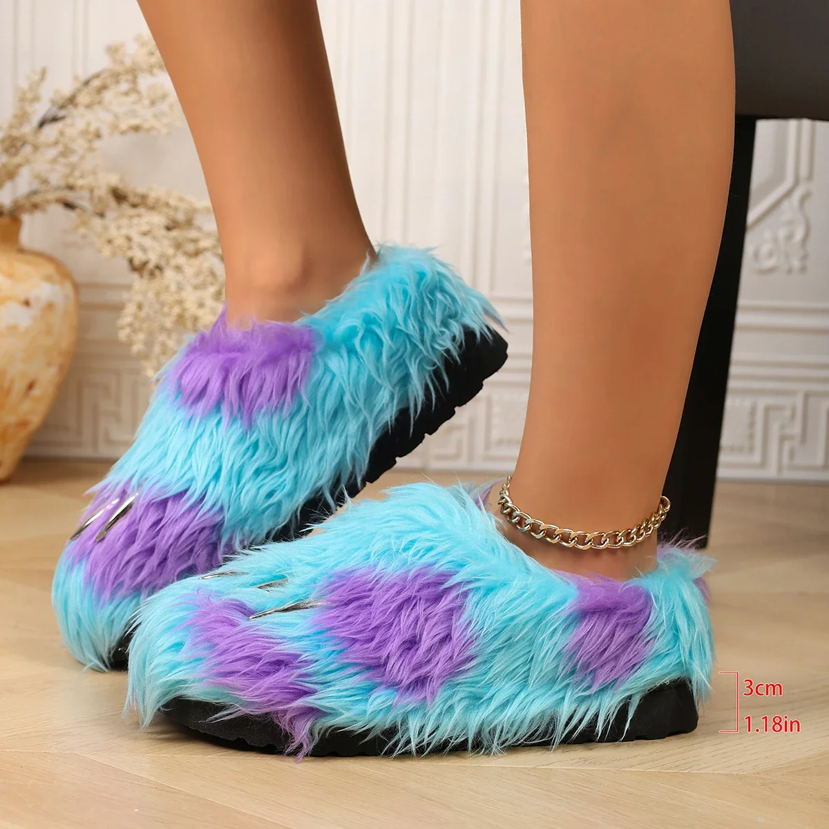 Women Shoes Warm Fleece Lined Snow Boots Winter Fashion Short Shoes Big Size Casual Rubber Bottom Shoes Round Toe Women Boots