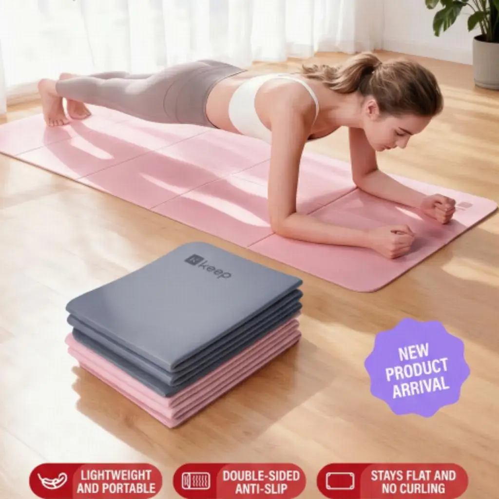 KEEP Foldable Thick Exercise Mat for Home Gym Yoga & Fitness