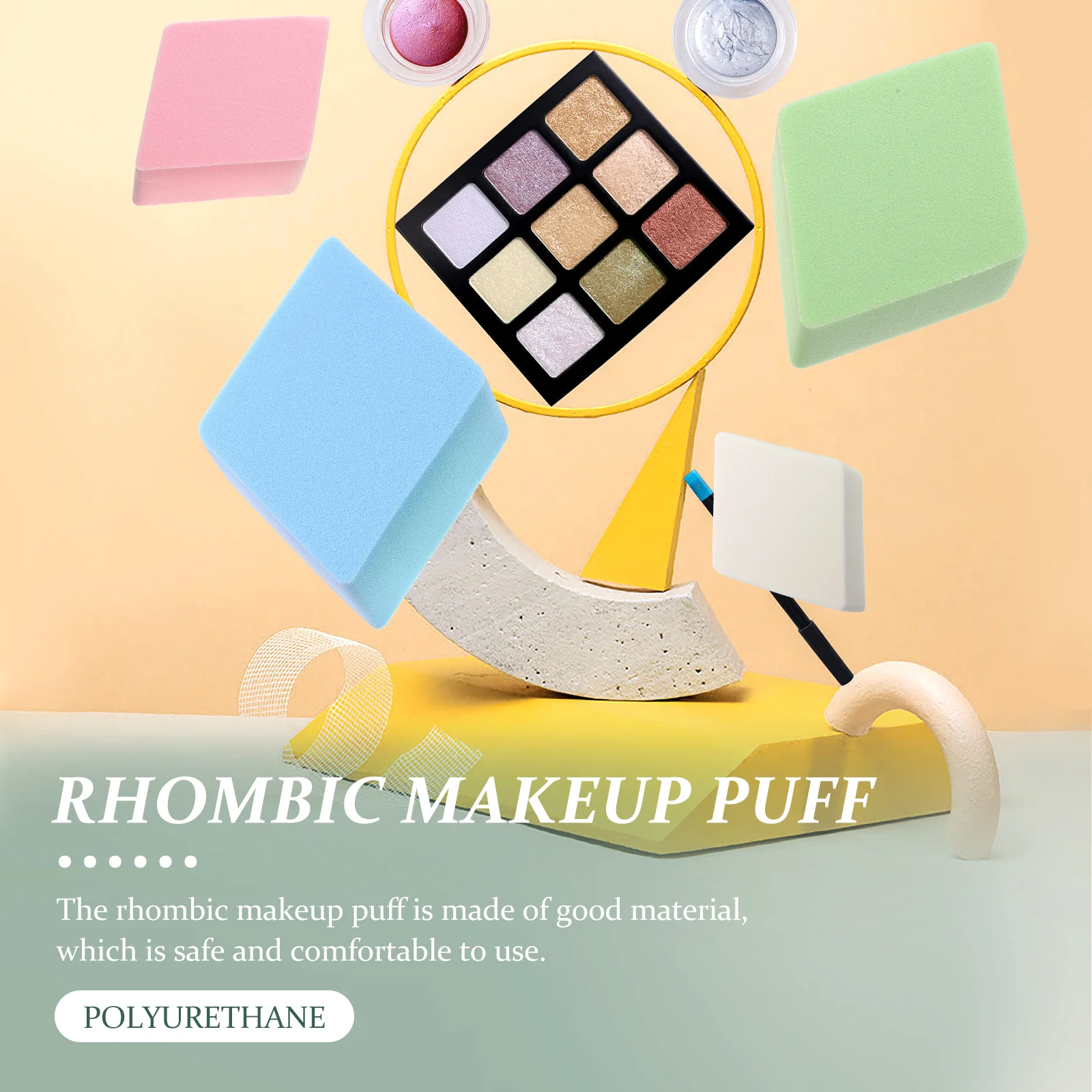 

12Pcs Rhombic Powder Puff Portable Face Pads Household Makeup Puff Multi-Function Powder Accessory Makeup Accessory