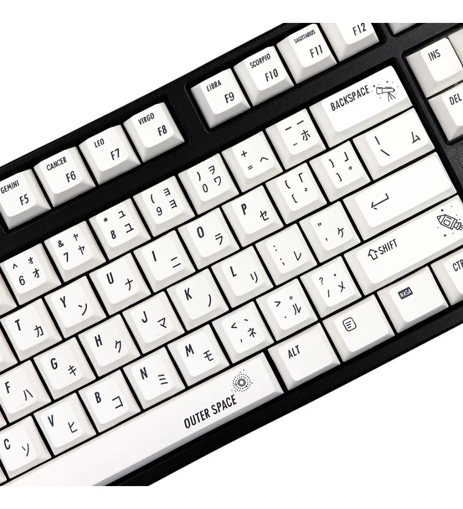 Space Keycap Factory Height PBT Sublimation Space 134 Key Adaptation 61 64 68 87 104 108