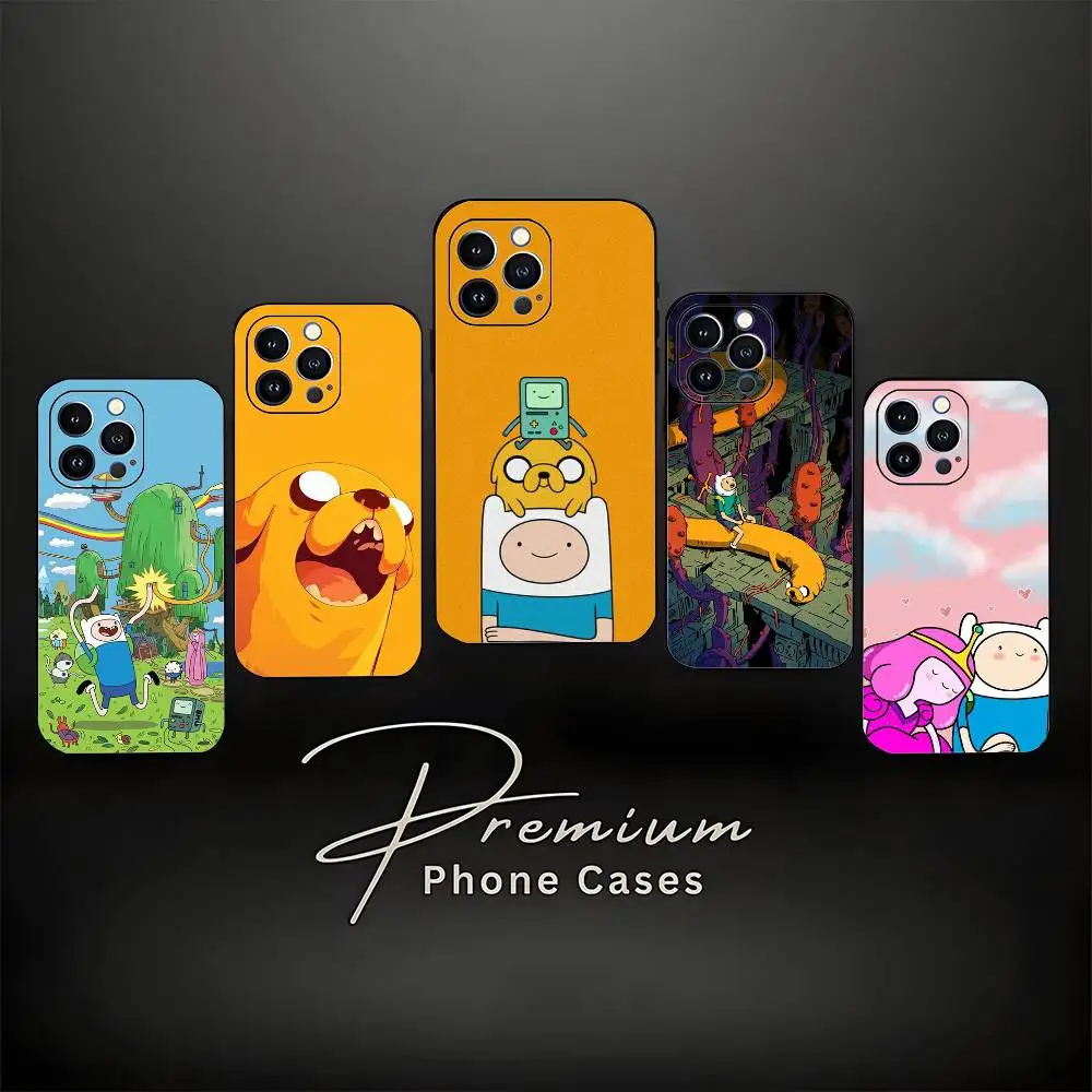 

A-AdventureS-Cartoon-T-Time Phone Case For iPhone 17,16,15,14,13,12,11 ,Pro Max,XS,X,XR,SE,Mini,8,7,Soft Silicone Black Cover