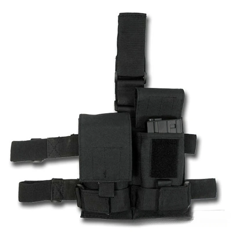 Tactical Thigh  Magazine Pouch Drop Leg Panel Mag Pouch For 5.56/7.62  Outdoor Airsoft Leg Mag Holder Charger Carrier - view 2
