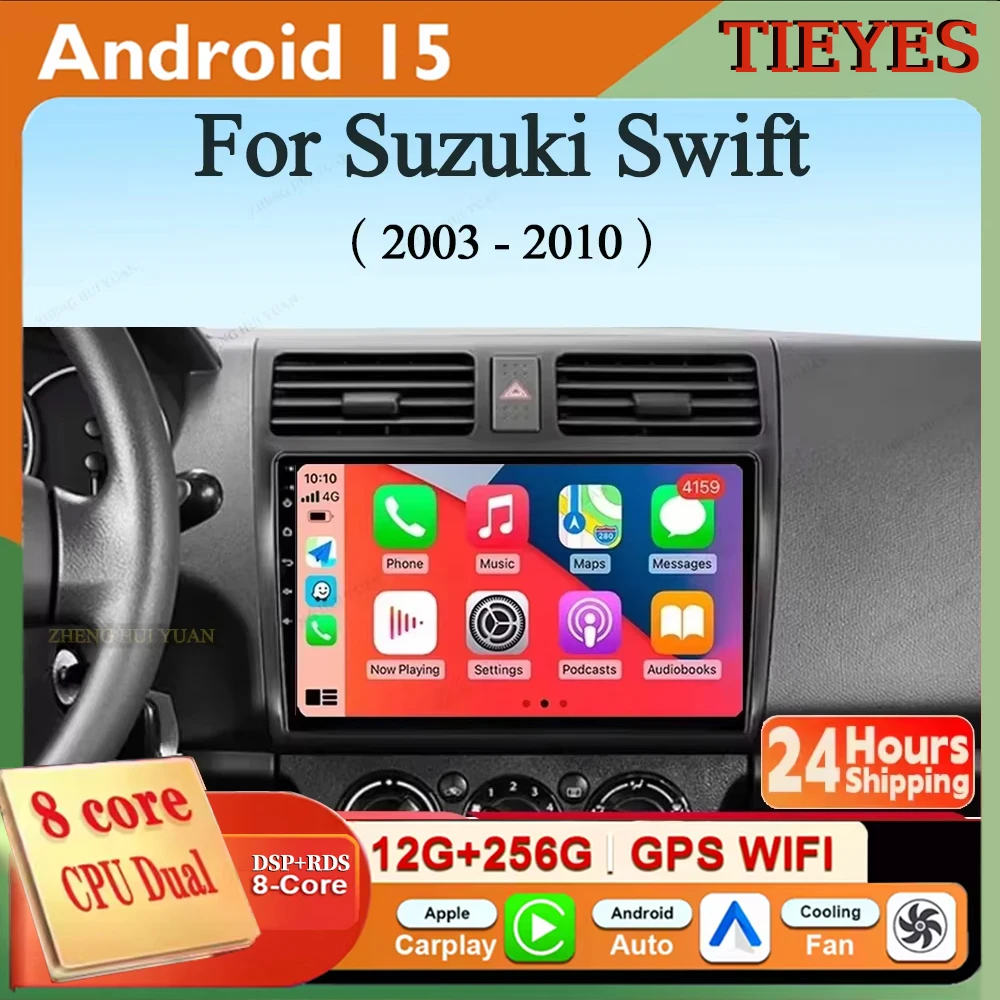 

Автомобильное радио Android 15 для Suzuki Swift 2003-2006 2007 2008 2009 2010 Мультимедийный плеер Стерео Carplay АВТО головное устройство WIFI 4G DS